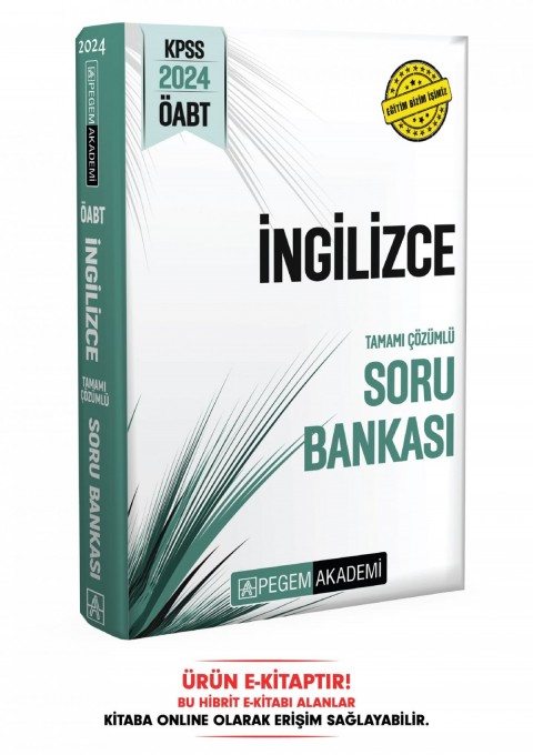 2024 KPSS ÖABT İngilizce Öğretmenliği Tamamı Çözümlü Soru Bankası E-Kitap