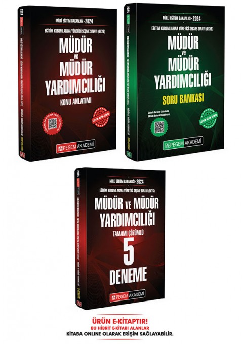 2024 MİLLİ EĞİTİM BAKANLIĞI (EKYS) Müdür Ve Müdür Yardımcılığı Konu Anlatım + Soru Bankası + 5 Denem