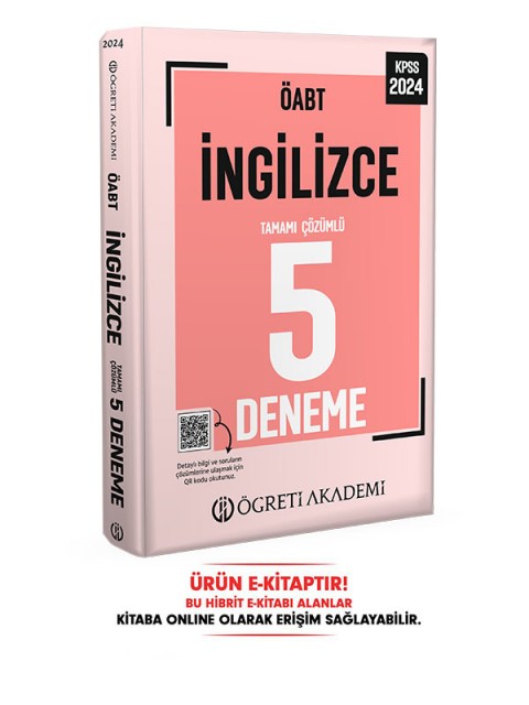 2024 ÖABT İngilizce Öğretmenliği 5 Deneme E-Kitap