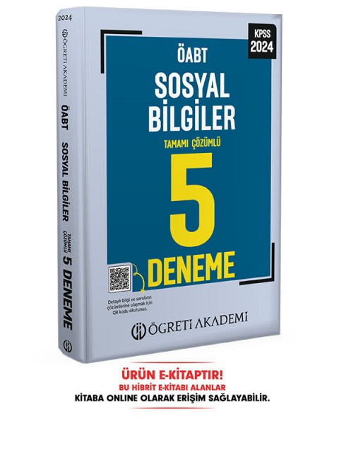 2024 ÖABT Sosyal Bilgiler Öğretmenliği 5 Deneme E-Kitap