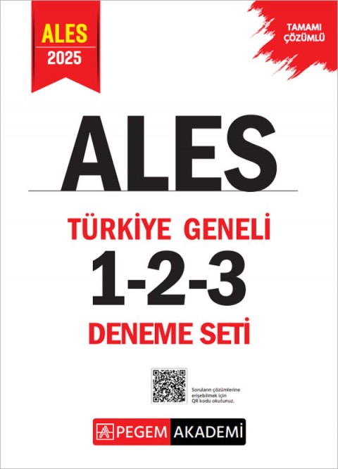 2025 ALES Tamamı Çözümlü Türkiye Geneli 1-2-3 (3'lü Deneme Seti)