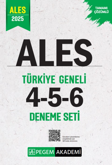 2025 Ales Tamamı Çözümlü Türkiye Geneli 4-5-6 (3'lü Deneme Seti)