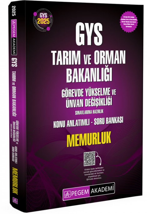 2025 GYS Tarım ve Orman Bakanlığı Görevde Yükselme Sınavlarına Hazırlık Konu Anlatımlı Soru Bankası - MEMURLUK