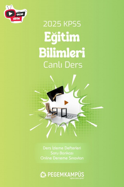 2025 KPSS Eğitim Bilimleri Canlı Ders + Ders İzleme Defteri + Soru Bankası