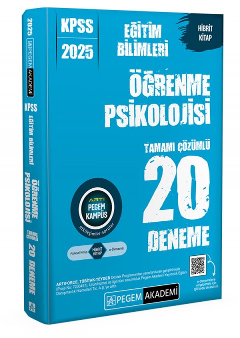 2025 KPSS Eğitim Bilimleri Öğrenme Psikolojisi Tamamı Çözümlü 20 Deneme