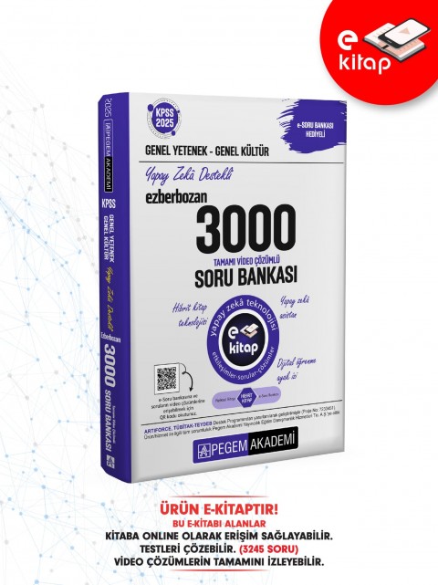 2025 KPSS Genel Yetenek Genel Kültür Ezberbozan 3000 E-Soru Bankası