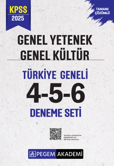 2025 KPSS Genel Yetenek Genel Kültür Tamamı Çözümlü Türkiye Geneli 4-5-6 (3'lü Deneme Seti)