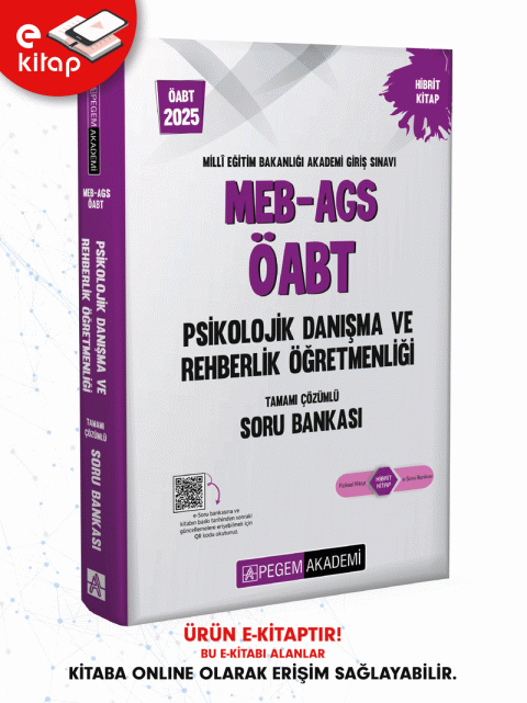 2025 KPSS ÖABT Psikolojik Danışma ve Rehberlik Öğretmenliği E-Soru Bankası