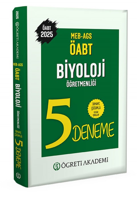 2025 MEB AGS ÖABT Biyoloji Öğretmenliği Tamamı Çözümlü 5 Deneme