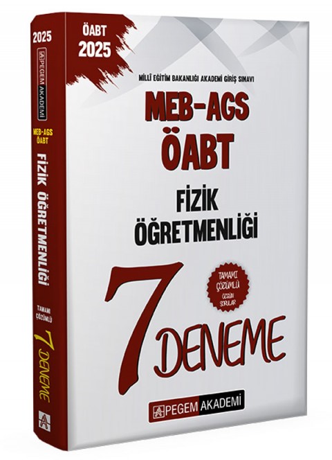 2025 MEB AGS ÖABT Fizik Öğretmenliği Tamamı Çözümlü 7 Deneme