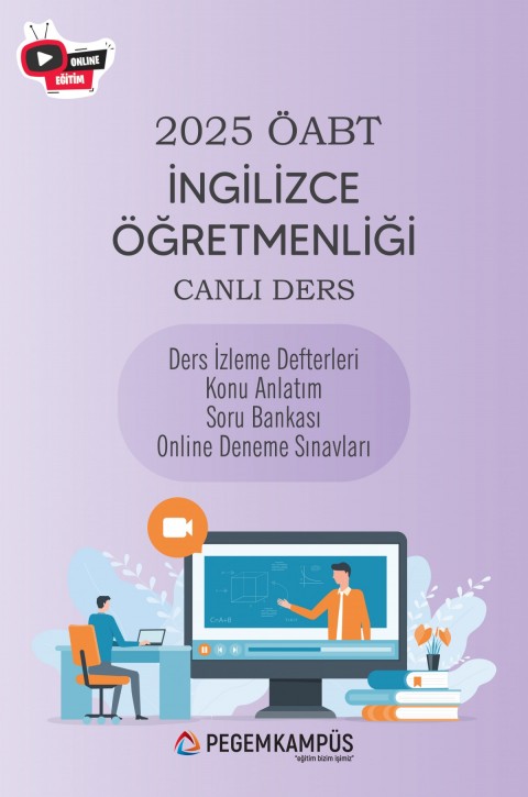 2025 ÖABT İngilizce Öğretmenliği Canlı Ders + Ders İzleme Defteri + Konu Anlatım + Soru Bankası