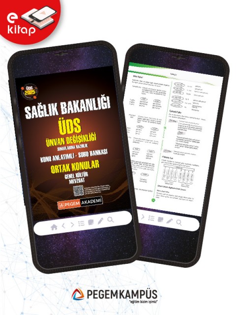 2025 ÜDS Sağlık Bakanlığı Ünvan Değişikliği Sınavlarına Hazırlık Ortak Konular Genel Kültür Mevzuat Konu Anlatımlı Soru Bankası E-Kitap