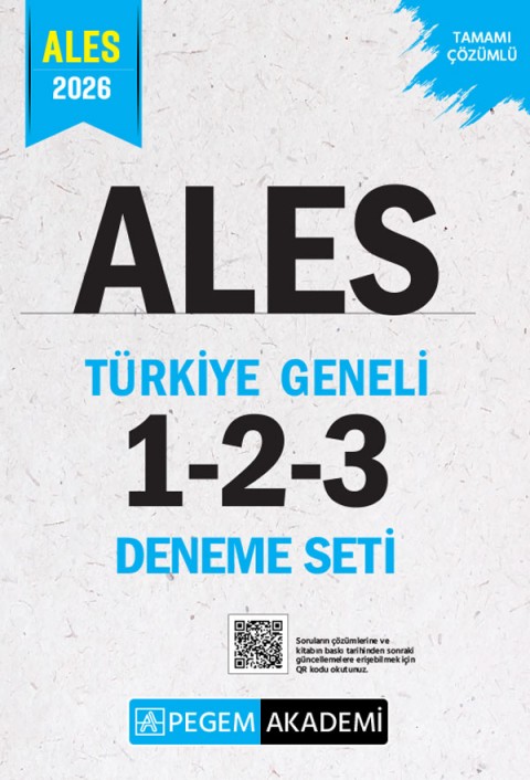 2026 Ales Tamamı Çözümlü Türkiye Geneli 1-2-3 (3'lü Deneme Seti)