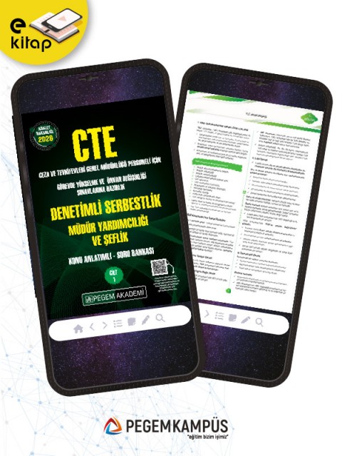 2026 CTE Adalet Bakanlığı Ceza ve Tevkifevleri Genel Müdürlüğü Görevde Yükselme ve Ünvan Değişikliği Sınavı Konu Anlatımlı Soru Bankası Denetimli Serbestlik Müdür Yardımcılığı ve Şeflik (Cilt-1 ve Cilt-2) E-Kitap