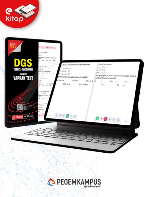 2026 DGS Türkçe-Matematik Çek Kopart Yaprak Test (e-kitap)