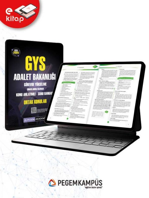 2026 GYS Adalet Bakanlığı Görevde Yükselme Sınavlarına Hazırlık Konu Anlatımlı Soru Bankası E-Kitap - Ortak Konular