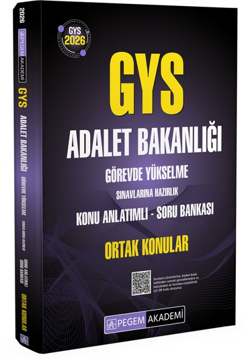 2026 GYS Adalet Bakanlığı Görevde Yükselme Sınavlarına Hazırlık Konu Anlatımlı Soru Bankası ORTAK KONULAR