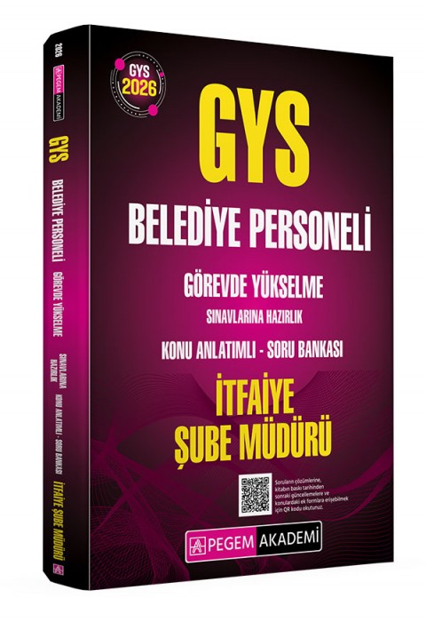 2026 GYS Belediye Personeli Görevde Yükselme Sınavlarına Hazırlık Konu Anlatımlı Soru Bankası İTFAİYE ŞUBE MÜDÜRÜ