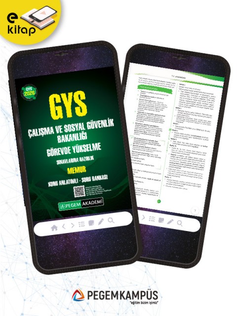 2026 GYS Çalışma ve Sosyal Güvenlik Bakanlığı Görevde Yükselme Sınavlarına Hazırlık MEMUR Konu Anlatımlı Soru Bankası E-Kitap