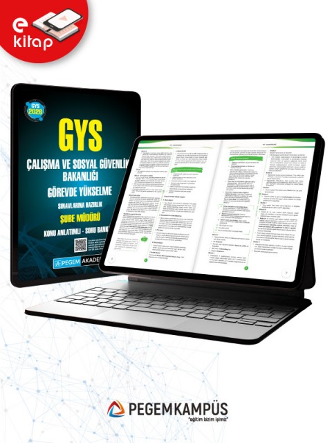 2026 GYS Çalışma ve Sosyal Güvenlik Bakanlığı Görevde Yükselme Sınavlarına Hazırlık ŞUBE MÜDÜRÜ Konu Anlatımlı Soru Bankası E-Kitap