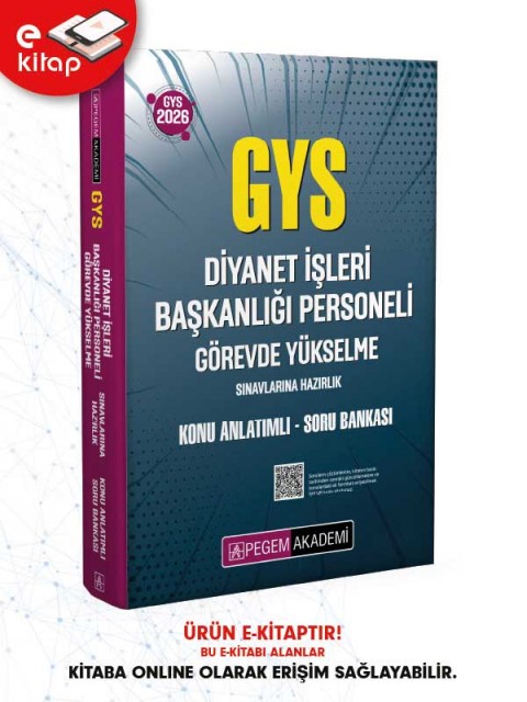 2026 GYS Diyanet İşleri Başkanlığı Personeli Görevde Yükselme Sınavlarına Hazırlık Konu Anlatımlı Soru Bankası E-Kitap