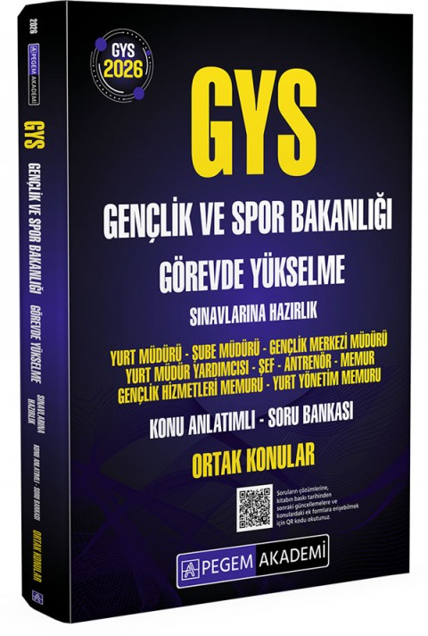 2026 GYS Gençlik ve Spor Bakanlığı Görevde Yükselme Sınavlarına Hazırlık Konu Anlatımlı Soru Bankası ORTAK KONULAR