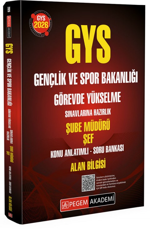 2026 GYS Gençlik ve Spor Bakanlığı Görevde Yükselme Sınavlarına Hazırlık Şube Müdürü Şef Konu Anlatımlı Soru Bankası ALAN BİLGİSİ