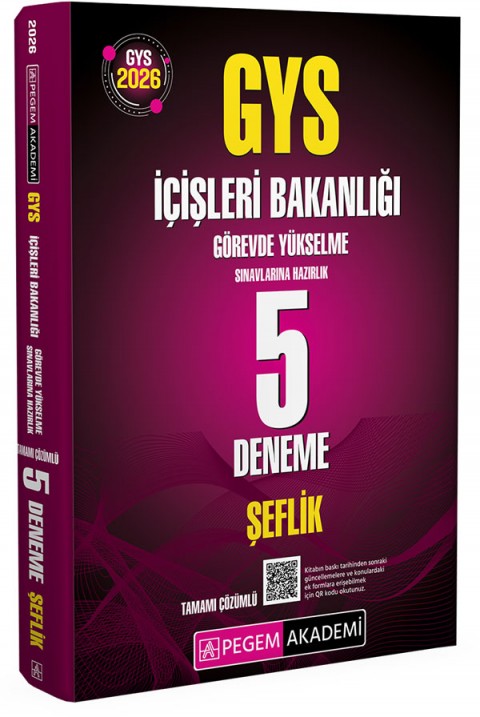 2026 GYS İçişleri Bakanlığı Görevde Yükselme Sınavlarına Hazırlık 5 Deneme ŞEFLİK