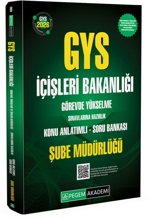 2026 GYS İçişleri Bakanlığı Konu Anlatımlı Soru Bankası-Şube Müdürlüğü