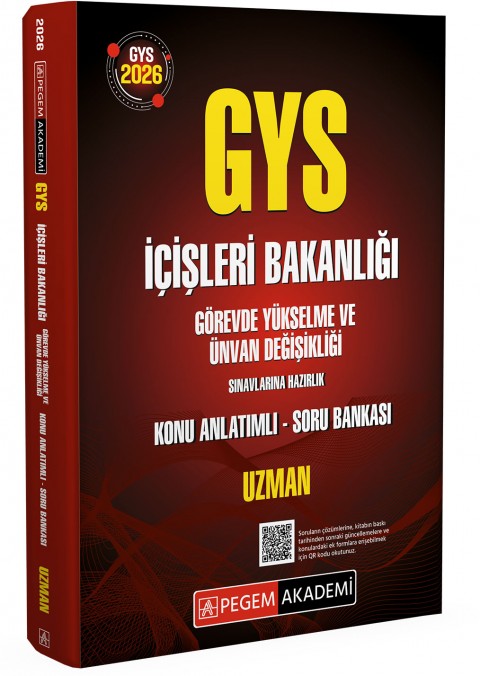 2026 GYS İçişleri Bakanlığı Görevde Yükselme Sınavlarına Hazırlık Konu Anlatımlı Soru Bankası UZMAN