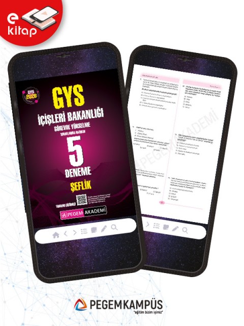 2026 GYS İçişleri Bakanlığı Görevde Yükselme Sınavlarına Hazırlık Tamamı Çözümlü 5 Deneme Şeflik E-Kitap
