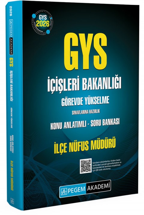 2026 GYS İçişleri Bakanlığı Görevde Yükselme Sınavlarına Hazırlık İlçe Nüfus Müdürü Konu Anlatımlı Soru Bankası