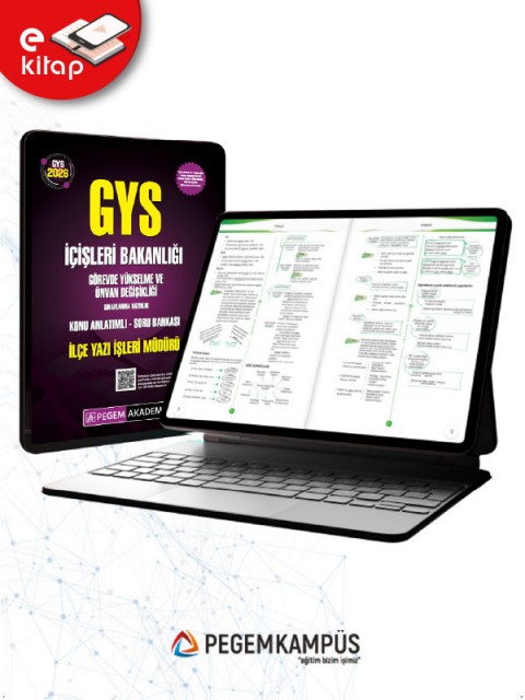 2026 GYS İçişleri Bakanlığı Görevde Yükselme ve Ünvan Değişikliği Sınavlarına Hazırlık İlçe Yazı İşleri Müdürlüğü Konu Anlatımlı Soru Bankası E-Kitap