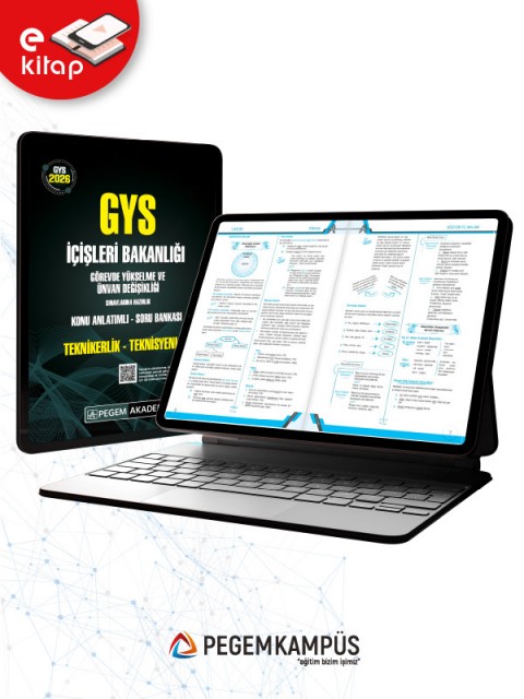2026 GYS İçişleri Bakanlığı Görevde Yükselme ve Ünvan Değişikliği Sınavlarına Hazırlık Teknikerlik-Teknisyenlik Konu Anlatımlı Soru Bankası E-Kitap