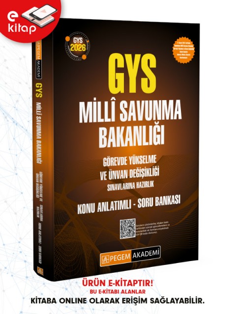 2026 GYS Millî Savunma Bakanlığı Görevde Yükselme ve Ünvan Değişikliği Sınavı Konu Anlatımlı Soru Bankası E-Kitap