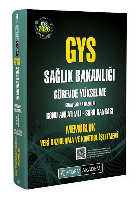 2026 GYS Sağlık Bakanlığı Görevde Yükselme Sınavlarına Hazırlık Konu Anlatımlı Soru Bankası MEMURLUK VERİ HAZIRLAMA ve KONTROL İŞLETMENİ