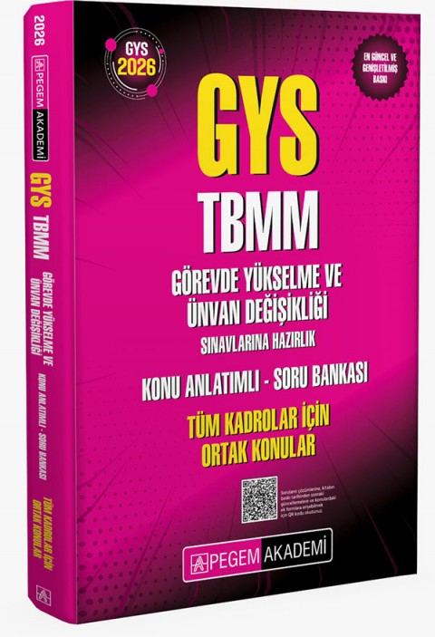 2026 GYS TBMM Görevde Yükselme ve Ünvan Değişikliği Sınavlarına Hazırlık Konu Anlatımlı Soru Bankası - Tüm Kadrolar İçin Ortak Konular