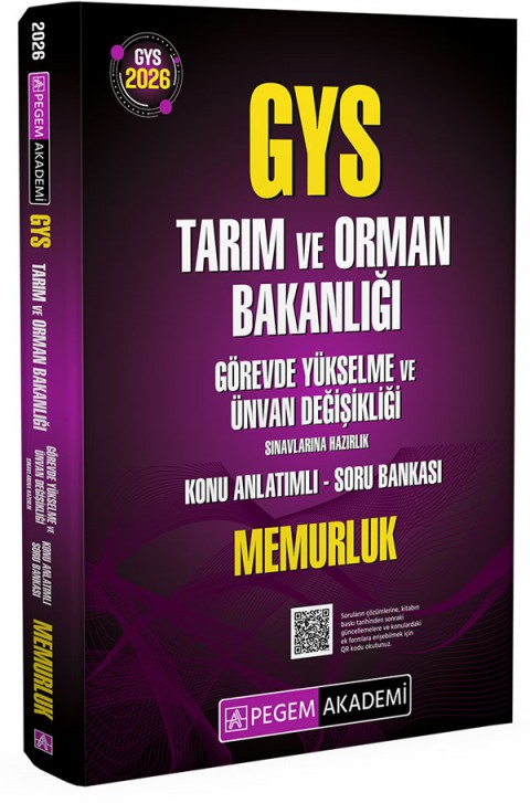2026 GYS Tarım ve Orman Bakanlığı Görevde Yükselme Sınavlarına Hazırlık Konu Anlatımlı Soru Bankası - MEMURLUK