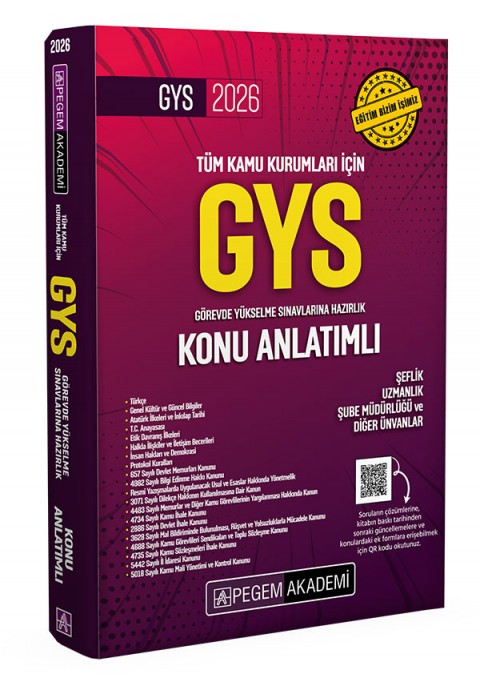 2026 Tüm Kamu Kurumları İçin Görevde Yükselme Sınavlarına Hazırlık Konu Anlatımlı