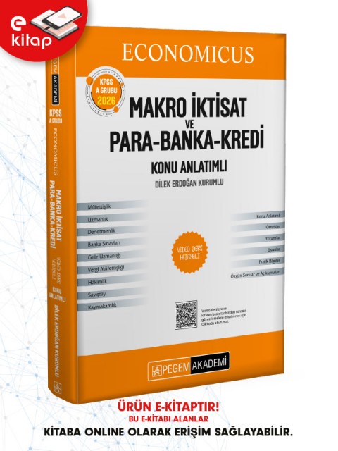2026 KPSS A Grubu Economicus Makro İktisat ve Para-Banka-Kredi Konu Anlatımlı E-Kitap