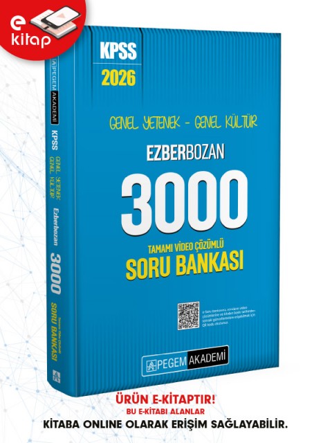 2026 KPSS Genel Yetenek Genel Kültür 3000 Tamamı Video Çözümlü Ezberbozan E-Soru Bankası