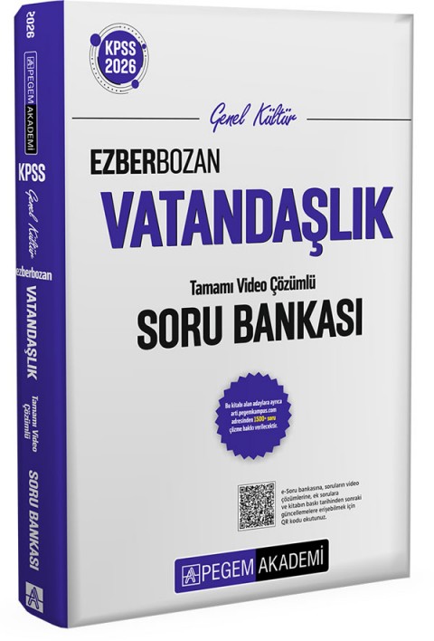 2026 KPSS Genel Yetenek Genel Kültür Ezberbozan Vatandaşlık Tamamı Video Çözümlü Soru Bankası