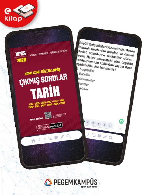 2026 KPSS Genel Yetenek Genel Kültür Konu Konu Düzenlenmiş Tamamı Çözümlü Çıkmış Sorular TARİH E-Kitap