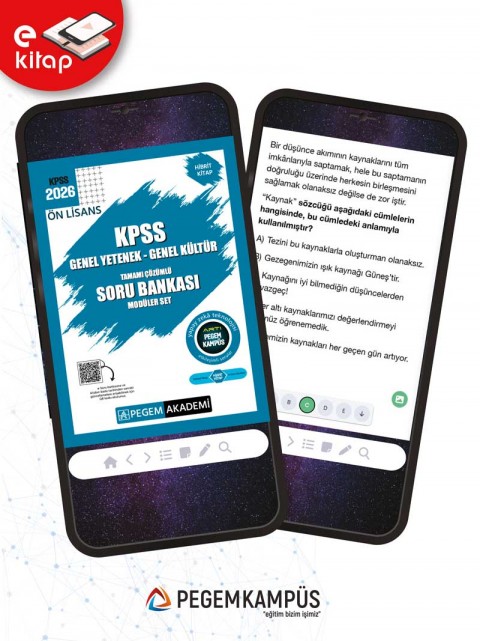 2026 KPSS Ön Lisans Genel Yetenek Genel Kültür Tamamı Çözümlü E-Soru Bankası Seti