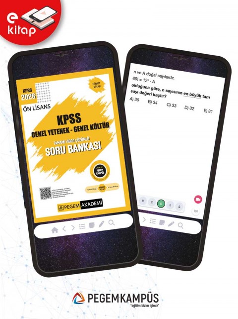 2026 KPSS Ön Lisans Genel Yetenek Genel Kültür Tamamı Video Çözümlü E-Soru Bankası