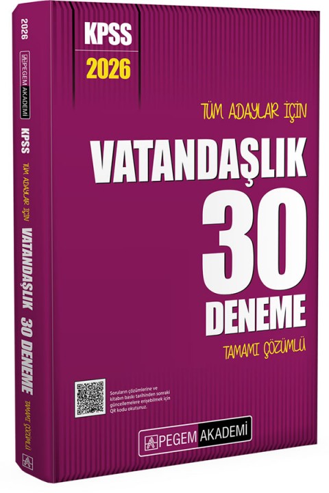 2026 KPSS Tüm Adaylar İçin Vatandaşlık 30 Deneme Tamamı Çözümlü
