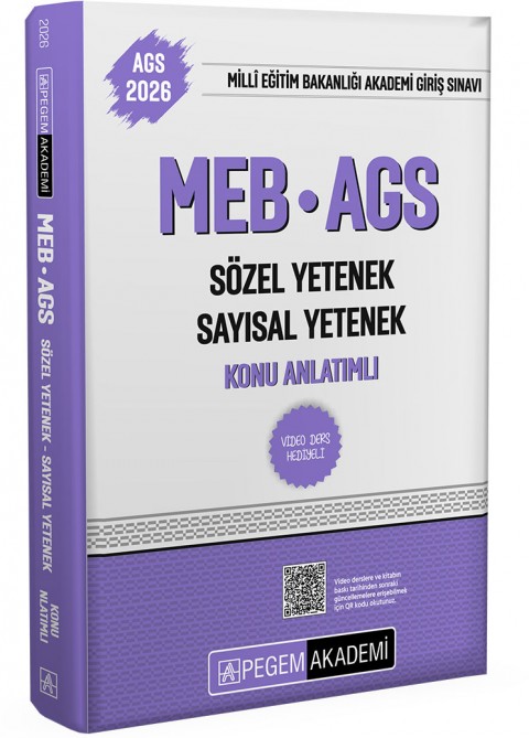 2026 MEB AGS Konu Anlatımlı Sözel Yetenek Sayısal Yetenek