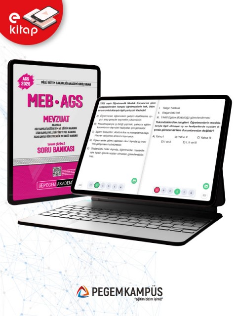 2026 MEB-AGS Mevzuat-Anayasa-222 Sayılı İlköğretim ve Eğitim Kanunu-1739 Sayılı Millî Eğitim Temel Kanunu-7528 Sayılı Öğretmenlik Mesleği Kanunu Tamamı Çözümlü E-Soru Bankası
