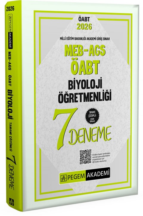 2026 MEB AGS ÖABT Biyoloji Öğretmenliği Tamamı Çözümlü 7 Deneme