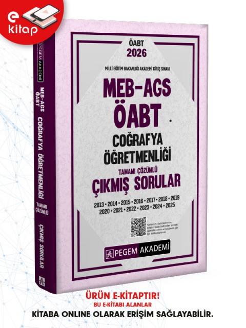 2026 MEB-AGS ÖABT Coğrafya Öğretmenliği Tamamı Çözümlü Çıkmış Sorular (e-kitap)